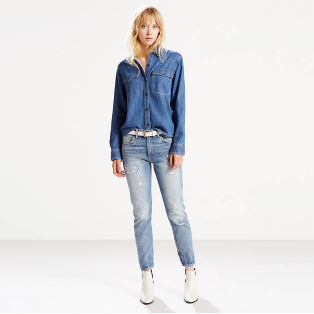 Levi's 505™C Cropped Jeans Distressed 100% Cotton